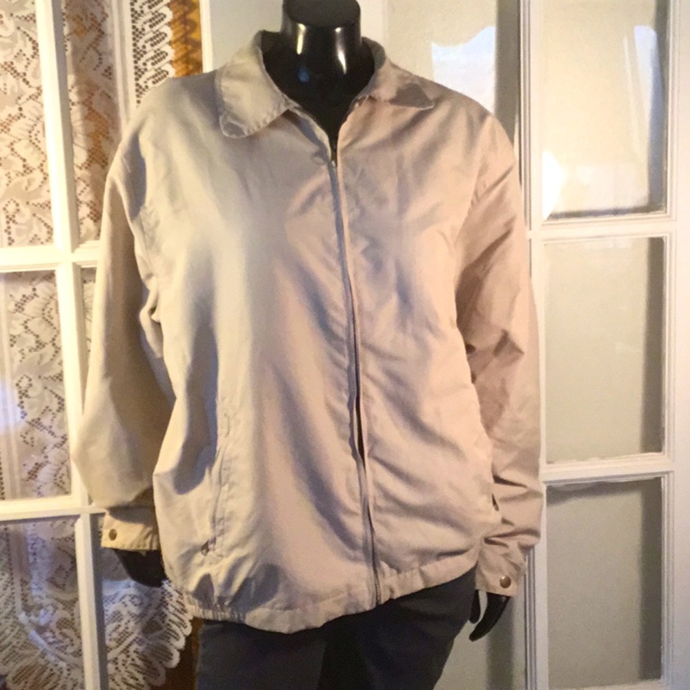 Camel Joe Tan Zip Up Jacket Size Large - image 1